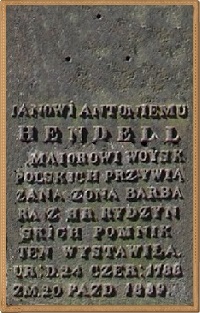 Antoni Hendell - epitafium